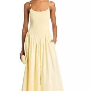 Lucy Paris Hazel Smocked Dropped Waist Yellow Dress